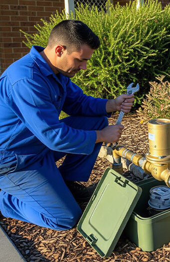 Plumber Water Meter Adjusting
